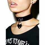 'Tabitha"   Gothic Heart Lock Choker