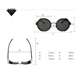 "Grover" Steampunk Goggle Style Round Sunglasses