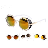 "Grover" Steampunk Goggle Style Round Sunglasses