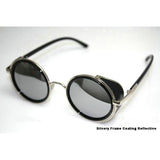 "Grover" Steampunk Goggle Style Round Sunglasses