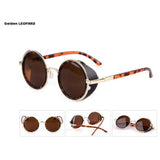 "Grover" Steampunk Goggle Style Round Sunglasses