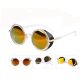 "Grover" Steampunk Goggle Style Round Sunglasses