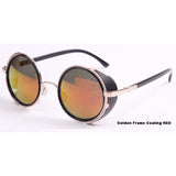 "Grover" Steampunk Goggle Style Round Sunglasses