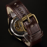 The Baxter:  Leather Band Steampunk Watch
