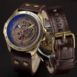 The Baxter:  Leather Band Steampunk Watch