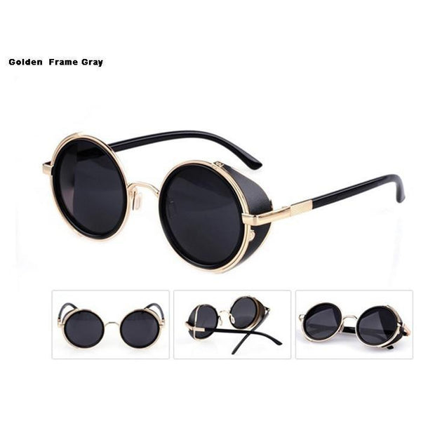 round goggles Grover" Steampunk Goggle Style Round Sunglasses – SteampunkStyle